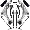 imageAUQDD 10Pc Front End Suspension Kit Fit For 1320 Nissan Pathfinder Infiniti QX60 2 Lower Control Arm wBall Joint 2 Sway Bar Link 4 Outer ampamp Inner Tie Rod End  K623063 K750282 EV801209 ES80126510Pc For 0914 Murano