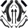 imageAUQDD 10Pc Front End Suspension Kit Fit For 20142020 Nissan Rogue 1722 Rogue Sport 2 Lower Control Arm wBall Joint 2 Sway Bar Link 4 Outer Inner Tie Rod End  K623110 K750783 EV801396 ES8012208Ps For 0813 Rogue