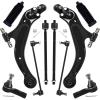 imageAUQDD 10Pcs Front End Suspension Kit Fit For 19982003 Toyota Sienna 2 Lower Control Arm wBall Joint 2 Sway Bar Link 4 Outer ampamp Inner Tie Rod End  K620578 K620579 K90518 K90519 EV301 ES3306 K949910Pcs For 9803 Sienna