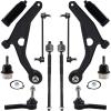imageAUQDD 12Pc Front End Suspension Kit Fit For 20092020 Dodge Journey 2 Lower Control Arm 2 Ball Joint 2 Sway Bar Link 4 Outer Inner Tie Rod End 2 Boots  K641333 K750382 EV800611 ES800408 K50012012Pc For 1114 Chrysler 200