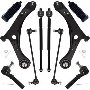imageAUQDD 10Pc Front End Kit Fit For 0820 Dodge Grand Caravan 0816 Chrysler Town ampamp Country 2 Lower Control Arm wBall Joint 2 Sway Bar Link 4 Outer Inner Tie Rod End K622033 K7258 ES80646 ES8004038Ps For 0820 Grand Caravan