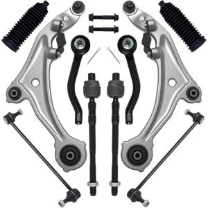 imageAUQDD 10Pc Front End Suspension Kit Fit For 1320 Nissan Pathfinder Infiniti QX60 2 Lower Control Arm wBall Joint 2 Sway Bar Link 4 Outer ampamp Inner Tie Rod End  K623063 K750282 EV801209 ES80126510Pc For 0914 Murano