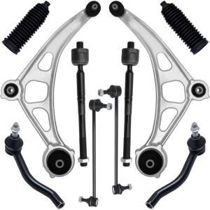 imageAUQDD 10Pc Front End Suspension Kit Fit For 1320 Nissan Pathfinder Infiniti QX60 2 Lower Control Arm wBall Joint 2 Sway Bar Link 4 Outer ampamp Inner Tie Rod End  K623063 K750282 EV801209 ES80126510Pc For 1524 Murano
