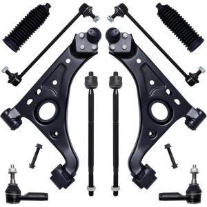 imageAUQDD 10Pc Front End Suspension Kit Fit For 20132022 Buick Encore 1322 Chevy Trax 2 Lower Control Arm wBall Joint 2 Sway Bar Link 4 Outer Inner Tie Rod End  K623137 K750682 EV800936 ES801558