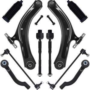 imageAUQDD 10Pc Front End Suspension Kit Fit For 20142020 Nissan Rogue 1722 Rogue Sport 2 Lower Control Arm wBall Joint 2 Sway Bar Link 4 Outer Inner Tie Rod End  K623110 K750783 EV801396 ES8012208Ps For 0813 Rogue