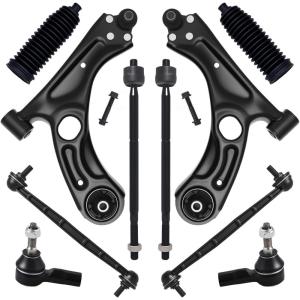 imageAUQDD 10Pcs Front End Suspension Kit Fit For 20122015 20162020 Chevy Sonic 2 Lower Control Arm wBall Joint 2 Sway Bar Link 4 Outer ampamp Inner Tie Rod End  K622426 K622428 K750630 EV800936 ES800929