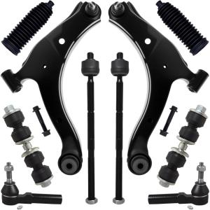 imageAUQDD 12Pc Front End Suspension Kit Fit For 20092020 Dodge Journey 2 Lower Control Arm 2 Ball Joint 2 Sway Bar Link 4 Outer Inner Tie Rod End 2 Boots  K641333 K750382 EV800611 ES800408 K50012010Pc For 0110 PT Cruiser