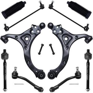 imageAUQDD 8Pcs Front End Suspension Kit Fit For 20032011 Honda Element EX and LX 2 Lower Control Arm 2 Ball Joint 2 Sway Bar Link 2 Outer Tie Rod End  K622173 K622174 K90454 K90455 ES80995 K50000410Pcs For 0614 Sedona