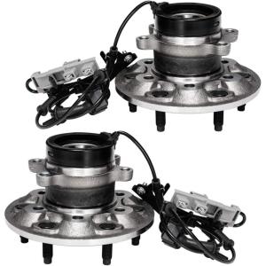 imageLeft Right Front Wheel Hub and Bearing Assembly Compatible With 2004 05 06 07 2008 Chevrolet Colorado GMC Canyon RWD ModelsZ71 Suspension Only AUQDD 2PCS 515108 515109 Pair 6 Lug WABS515110  515111 Fits 4WD