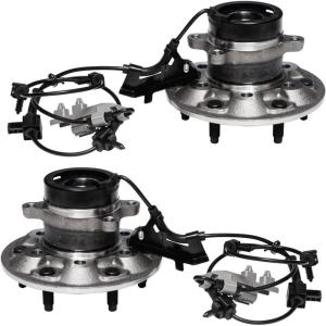 imageLeft Right Front Wheel Hub and Bearing Assembly Compatible With 2004 05 06 07 2008 Chevrolet Colorado GMC Canyon RWD ModelsZ71 Suspension Only AUQDD 2PCS 515108 515109 Pair 6 Lug WABS515108  515109 Fits RWD
