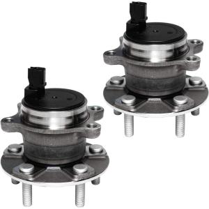 imageRear Wheel Hub and Bearing Assembly Compatible With 2012 13 14 15 16 17 2018 Ford Focus Without Automated Parking System AUQDD 512466 x2 Pair 5 Lug WABS