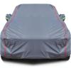imageAUQDD 6Layers Premium MPV Car Cover Waterproof All Weather Weatherproof UV Sun Protection Snow Dust Storm Resistant Outdoor Exterior Custom FormFit Full Padded Car Cover with Straps 199quot210quot K17gray