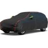 imageAUQDD 6Layers Premium MPV Car Cover Waterproof All Weather Weatherproof UV Sun Protection Snow Dust Storm Resistant Outdoor Exterior Custom FormFit Full Padded Car Cover with Straps 199quot210quot K17black