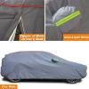 imageAUQDD 6Layers Premium MPV Car Cover Waterproof All Weather Weatherproof UV Sun Protection Snow Dust Storm Resistant Outdoor Exterior Custom FormFit Full Padded Car Cover with Straps 199quot210quot K17gray