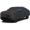 imageAUQDD 6Layers Premium MPV Car Cover Waterproof All Weather Weatherproof UV Sun Protection Snow Dust Storm Resistant Outdoor Exterior Custom FormFit Full Padded Car Cover with Straps 199quot210quot K17black