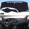 imageAUQDD Dashboard Cover Mat Fit for 2009 2010 2011 2012 2013 toyota Corolla Black Flannel Dash Mat AntiGlare AntiReflection No Peculiar Smell  Only Fit for Left Hand DriveBlack