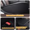 imageAUQDD Full Set 5 Seats Car Seat Covers Nappa Leather Cushion Protector Accessories Fit for Most SUV Sedans Waterproof Breathable Universal Automotive Luxury Front Back Seat Covers BlackampampRed