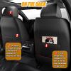 imageAUQDD Full Set 5 Seats Car Seat Covers Nappa Leather Cushion Protector Accessories Fit for Most SUV Sedans Waterproof Breathable Universal Automotive Luxury Front Back Seat Covers BlackampampRed