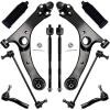 imageAUQDD 10Pc Front End Suspension Kit Fit For 20052007 20082010 Scion tC 2 Lower Control Arm wBall Joint 2 Sway Bar Link 4 Outer ampamp Inner Tie Rod End  K623914 MS86127 K80230 EV800096 ES3654