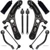 imageAUQDD 10Pcs Front End Suspension Kit Fit For 20112016 Hyundai Elantra Sedan 1217 Veloster 2 Lower Control Arm wBall Joint 2 Sway Bar Link 4 Outer ampamp Inner Tie Rod End  K622232 K622646 EV800886