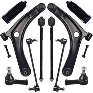 imageAUQDD 10Pc Front End Kit Fit For 200817 Mitsubishi Lancer No Evo 0720 Outlander 2 Lower Control Arm wBall Joint 2 Sway Bar Link 4 Outer Inner Tie Rod End  K620548 K750385 EV800638 ES800471