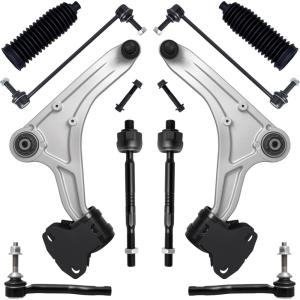 imageAUQDD 10Pc Front End Suspension Kit Fit For 20062011 Buick Lucerne Cadillac DTS 2 Lower Control Arm wBall Joint 2 Sway Bar Link 4 Outer ampamp Inner Tie Rod End  K80354 K80355 K700528 EV260 ES345210Pcs For 1320 FusionMKZ