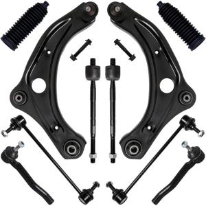 imageAUQDD 10Pc Front End Suspension Kit Fit For 20172020 Nissan Kicks To 1220 2 Lower Control Arm wBall Joint 2 Sway Bar Link 4 Outer Inner Tie Rod End  527037 K623798 K750098 1018578 ES800965
