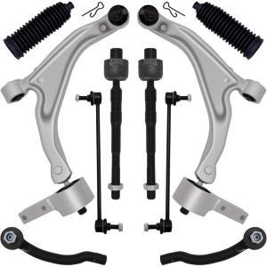 imageAUQDD 10Pcs Front End Suspension Kit Fit For 20092015 Honda Pilot 2 Lower Control Arm wBall Joint 2 Sway Bar Link 4 Outer ampamp Inner Tie Rod End  K621550 K621551 K750124 EV800712 ES800824 ES800825
