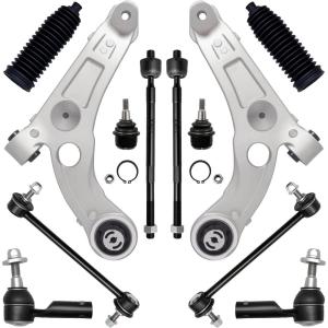 imageAUQDD 12Pc Front End Suspension Kit AWD wOff Road Package Fit For 1418 Jeep Cherokee 2 Lower Control Arm 2 Ball Joint 2 Sway Bar Link 4 Inner Outer Tie Rod End  K643179 K750741 EV80106812Pc 1418 Cherokee AWD wOffRoad
