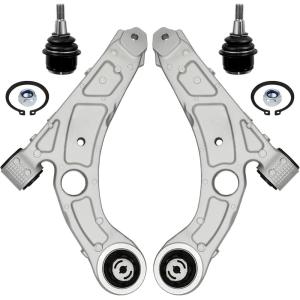 imageAUQDD 4Pc Suspension Kit Front Lower Control Arm and Ball Joint Fit For 2019 2020 2021 2022 2023 Jeep Cherokee OE K643774 K643775 K500287 526533 526534 68285991AE 68285992AE 68224650AA