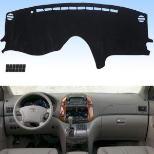 imageAUQDD Dashboard Cover Mat Fit for 2009 2010 2011 2012 2013 toyota Corolla Black Flannel Dash Mat AntiGlare AntiReflection No Peculiar Smell  Only Fit for Left Hand DriveBlack