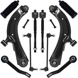image10Pc Front End Suspension Kit Fit For 20132019 Nissan Sentra 18L 1320 NV200 2 Lower Control Arm wBall Joint 2 Sway Bar Link 4 Outer Inner Tie Rod End  K622159 K622160 EV800951 ES800965