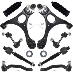 imageAUQDD 10Pcs Front End Suspension Kit Fit For 20062011 Honda Civic 13L 18L 2 Lower Control Arm wBall Joint 2 Sway Bar Link 4 Outer Inner Tie Rod End  K620382 K620383 EV800246 ES800373 K8076810Pcs For 0611 Civic