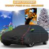 imageAUQDD 6Layers Premium Truck Car Cover Waterproof All Weather Weatherproof UV Sun Protection Snow Dust Storm Resistant Outdoor Exterior Custom FormFit Full Padded Car Cover with Straps 213quot237quot K14black