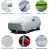imageAUQDD 6Layers Premium Truck Car Cover Waterproof All Weather Weatherproof UV Sun Protection Snow Dust Storm Resistant Outdoor Exterior Custom FormFit Full Padded Car Cover with Straps 213quot237quot K14Silver Car Cover