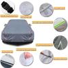 imageAUQDD 6Layers Premium Truck Car Cover Waterproof All Weather Weatherproof UV Sun Protection Snow Dust Storm Resistant Outdoor Exterior Custom FormFit Full Padded Car Cover with Straps 213quot237quot K14gray