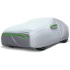 imageAUQDD 6Layers Premium Truck Car Cover Waterproof All Weather Weatherproof UV Sun Protection Snow Dust Storm Resistant Outdoor Exterior Custom FormFit Full Padded Car Cover with Straps 213quot237quot K14Silver Car Cover