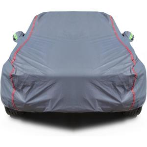 imageAUQDD 6Layers Premium Truck Car Cover Waterproof All Weather Weatherproof UV Sun Protection Snow Dust Storm Resistant Outdoor Exterior Custom FormFit Full Padded Car Cover with Straps 213quot237quot K14gray