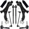 imageAUQDD 10Pc Front End Kit Fit For 20102017 Chevy Equinox GMC Terrain w24L 2 Lower Control Arm wBall Joint 2 Sway Bar Link 4 Outer Inner Tie Rod End  524157 524158 K750188 EV800648 ES800640