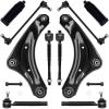 imageAUQDD 10Pc Front End Suspension Kit Fit For 20132024 Nissan Leaf 2 Lower Control Arm wBall Joint 2 Sway Bar Link 4 Outer Inner Tie Rod End  K621156 K621157 K750719 EV800951 ES801171