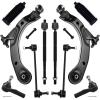 imageAUQDD 10Pcs Front End Suspension Kit Fit For 0510 Chevy Cobalt 0710 HHR Pontiac G5 2 Lower Control Arm wBall Joint 2 Sway Bar Link 4 Outer Inner Tie Rod End 2 Boots  K620301 K750012 EV804458Pcs  Front Suspension Kit