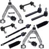 imageAUQDD 12Pcs Front End Kit Fit For 20062010 Hummer H3 0910 H3T 2 Upper Control Arm 2 Ball Joint 2 Sway Bar Link 4 Outer ampamp Inner Tie Rod End  K621675 K621676 K750185 EV800609 ES800762 K500250