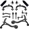 imageAUQDD 14Pc Front End Suspension Kit Fit For 20082012 Honda Accord 4 Control Arm 2 Ball Joint 2 Sway Bar Link 4 Inner Outer Tie Rod End  K641112 K620614 K90456 EV800461 ES800459 K50028914Pcs For 0812 Accord
