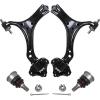 imageAUQDD 14Pc Front End Suspension Kit Fit For 20082012 Honda Accord 4 Control Arm 2 Ball Joint 2 Sway Bar Link 4 Inner Outer Tie Rod End  K641112 K620614 K90456 EV800461 ES800459 K5002894Pcs For 1317 Accord