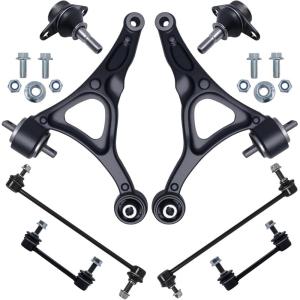 image14Pcs Front End Suspension Kit Fit For 20032014 Volvo XC90 2 Lower Control Arm 2 Ball Joint 4 Sway Bar Link 4 Outer ampamp Inner Tie Rod End  K640446 K80501 EV800043 ES800857 K500153 K804258Ps For 0314 XC90