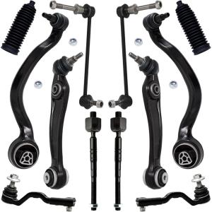 imageAUQDD 12Pc Front Suspension Kit WAdaptive Drive Fit For 20142018 BMW X5 1519 X6 Lower Control Arm wBall Joint Sway Bar Link Outer Inner Tie Rod End  K622957 K623280 K750215 ES801292