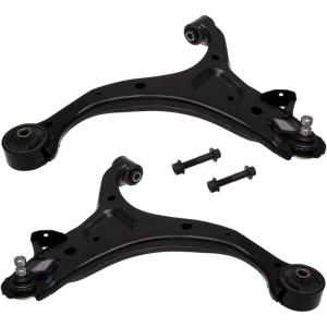 imageAUQDD 2Pc Suspension Front Lower Control Arm and Ball Joint Assembly Compatible With 20072012 Hyundai Santa Fe 20112013 Kia Sorento Replace  K621685 K621686 545011U000 545001U000