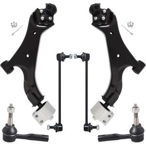 imageAUQDD 6Pcs Front End Suspension Kit Fit For 20102017 Chevy Equinox 1017 GMC Terrain 2 Lower Control Arm wBall Joint 2 Sway Bar Link 2 Outer Tie Rod End  524157 524158 K750188 ES800640