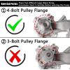 imageAUQDD AW6701 4Bolt Pulley FlangeFor V850L Water Pump Kit Fit For 20112014 Ford F150 Mustang please check prior to purchasing if 3 or 4 bolts style is required for your vehicle