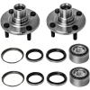 imageFront Wheel Hub and Bearing Assembly Left or Right Compatible Chevrolet Prizm Geo Prizm Toyota Corolla AUQDD 518507 x2 Pair  4 Lug NonABS Hub Repair Kit 